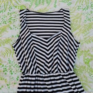 B&W Sundress with cute stripes. Pinup. Sexy. Comfy